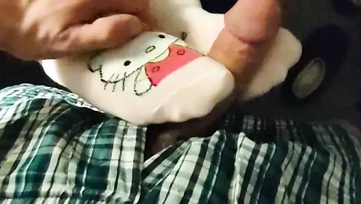 Sexy Pink Hello Kitty Sockjob & Sock Handjob