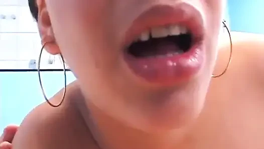 Latin whore rides dick while other guy plays with her pussy