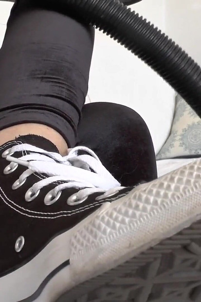 Vacuum Dusty Sneakers and Then Cum on Them! POV, JOI, Lady Victoria Valente