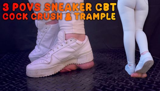 3 POVs Sneakers CBT Cock Crush and Trample