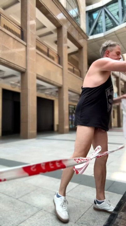 Naked without pants in public