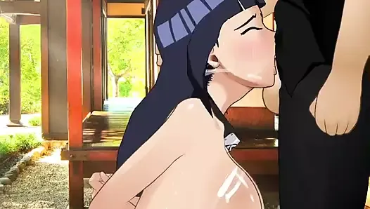 Hinata Hyuga donne à une énorme bite la gorge profonde la plus baveuse quand elle a envie de sperme (édition de gros plan)