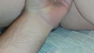 Fingering horny wife as she vibes #3