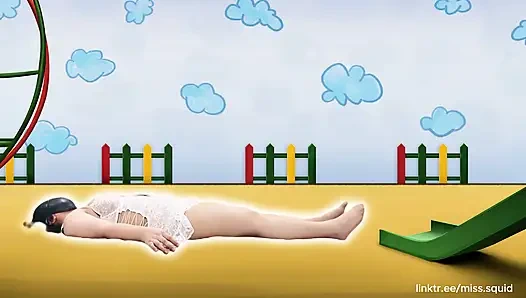 Miss squid lagi latihan lingerie putih