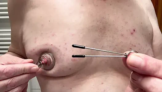 Torture my nipples with new toys