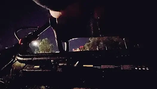Pissing in public on my scooter