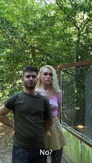 Powerful moment from "HUNT4K. Blonde loved facesitting and doggy style with Hunter outdoors"