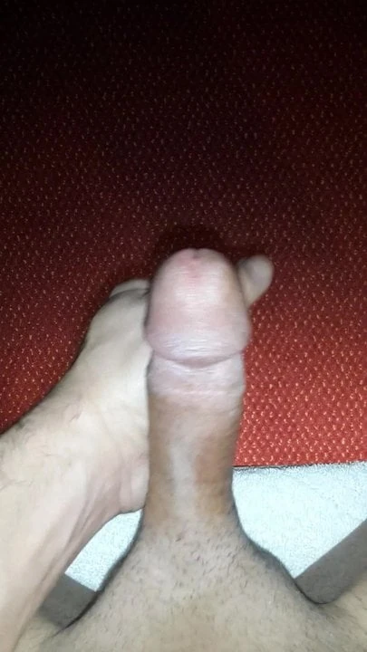 Cumshot on hotel floor
