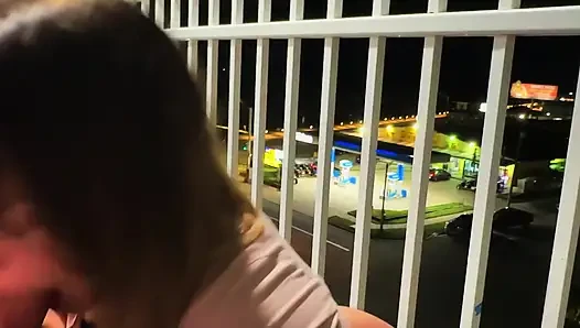 Riskanter Hotel Balkon fick und strandsex