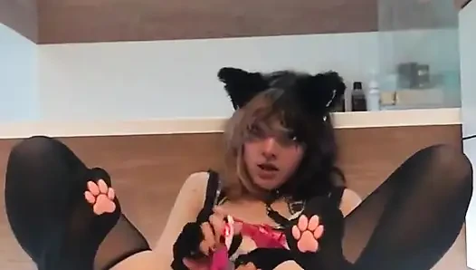Cute Pet Teen Playing with Vibrator