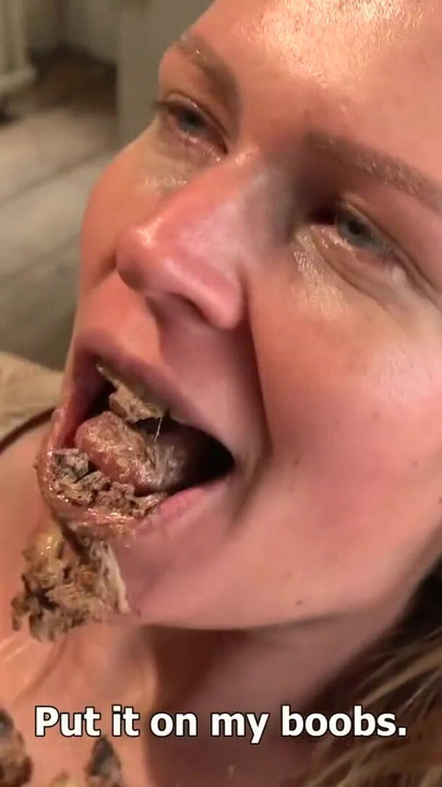 Powerful moment from "Czech Streets - Food Porn Orgy with 28wk&#039;s Pregnant!"