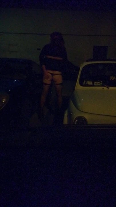 Lia cd cumming in public street flashing