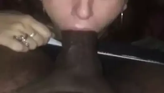 Slut Pleasuring Black Cock With Her Mouth