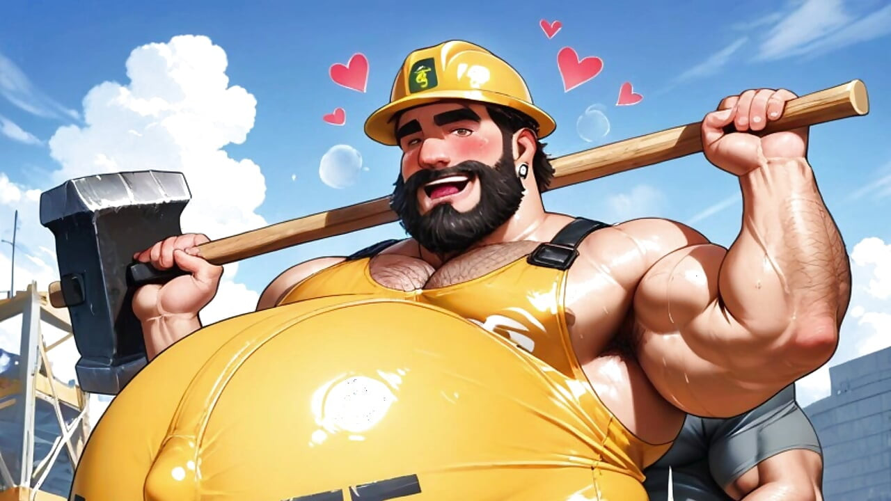 Ftm tombul, bir çalışan, inşaat hentai porno animasyonu sırasında amına bir yarak alıyor