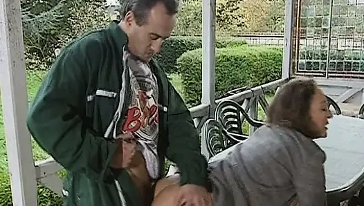 German teen in sexy stockings gets her asshole fucked by teacher