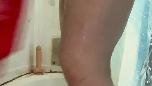 Enjoying a cool shower