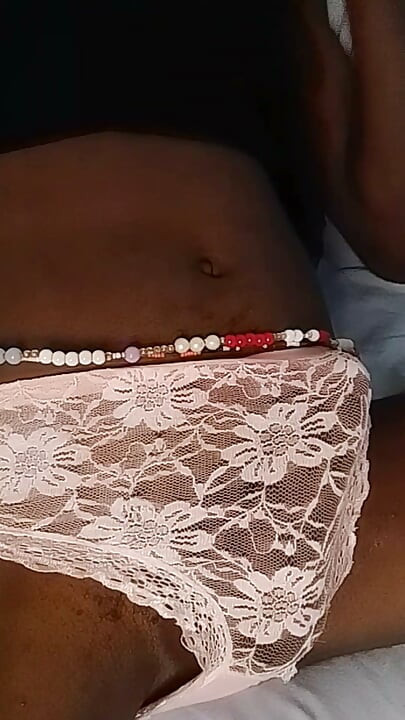 Sissy Ebony looking Sexy in lingerie