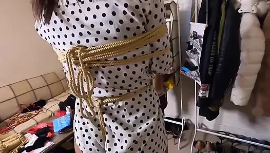 Latina Is Captured, Blindfolded, Tied Tight and Cleave Gagged, Then Tape Wrap Gagged and Put Into Hogtie! (smaller Size)