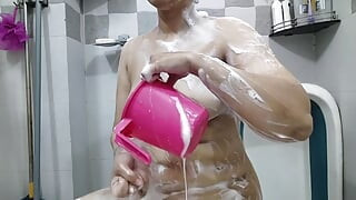 Bhabhi shower strip tease