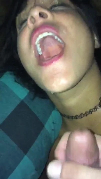 Black gal spooged! Nice facial!