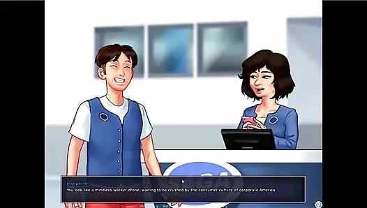 Kisah musim panas - josephine nyepong kontol johannes di belakang meja ... Johannes ngentot sama tina