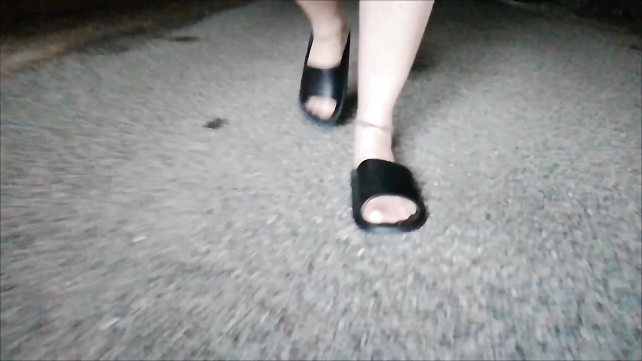 Nylon Feet Take a Walk in Nature