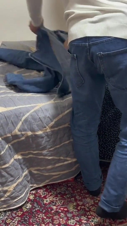 Two lovers who came tired from the trip rested with sex | Clip 1