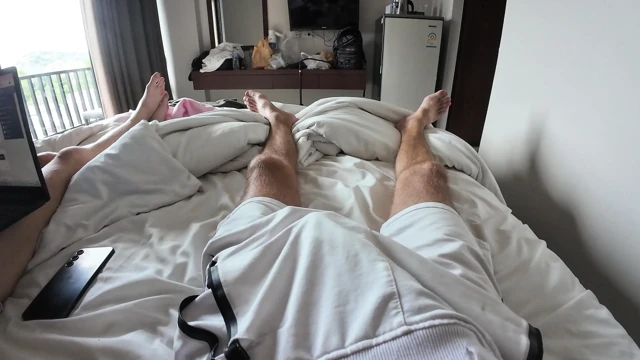 I Start Playing with My Dick, She Can't Resist, Grabs It and Starts Sucking!