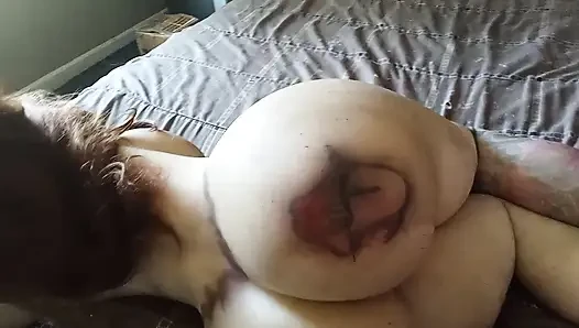 BBW Tattooed Booty Ginger..fucked Sideways !!!