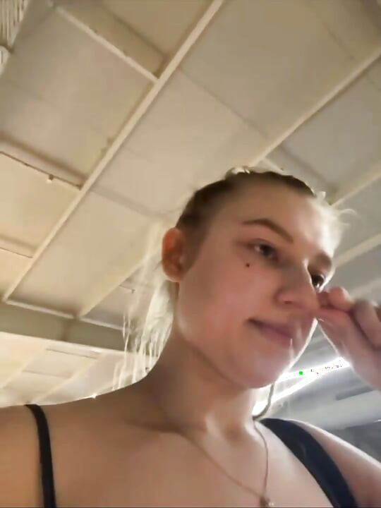 Workout with masturbate in public