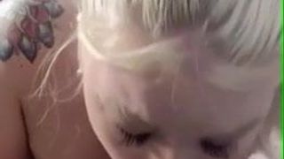 Blonde sucking bbc