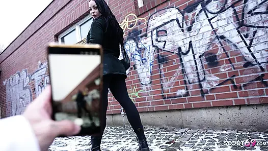 GERMAN SCOUT - Huge Ass German Tattoo Model Mandy Heart Pick Up for Casting Fuck