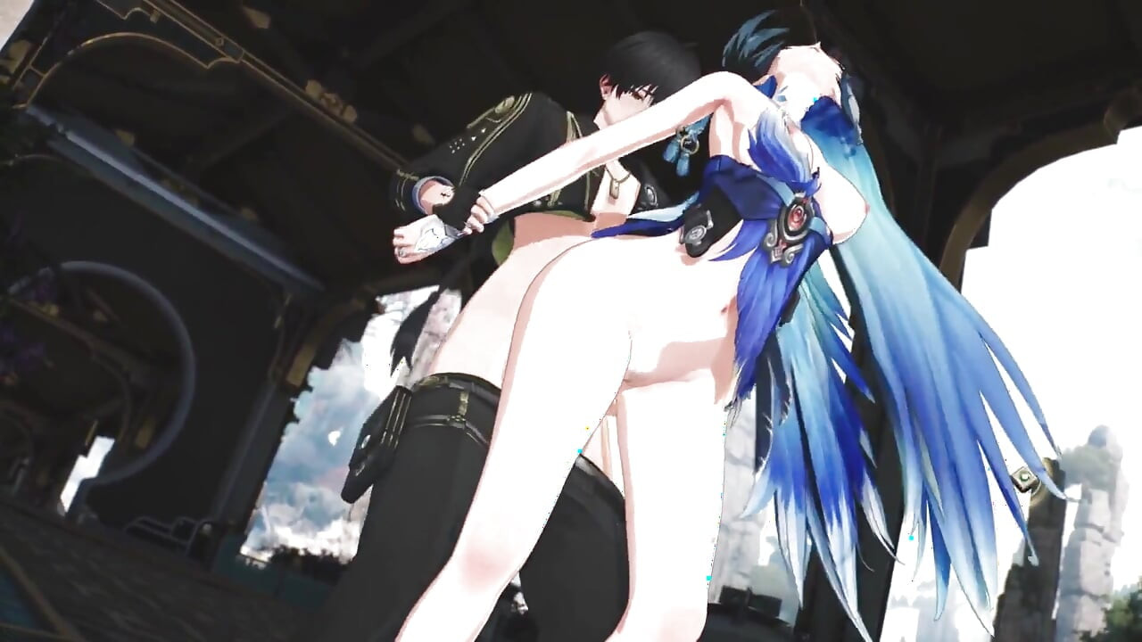 Olas wuthering - Yangyang y Rover escena de sexo íntima - animación hentai en 3d