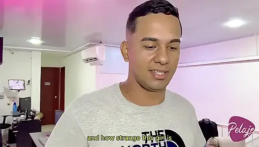 Monitor Fucks His Little Latina Model and Fills Her Mouth with Cum