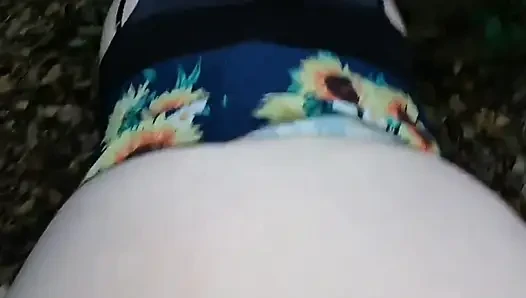 WildEngllishBBW большой черный член Nata4Sex - бурение моей киски раком с камшотом на улице