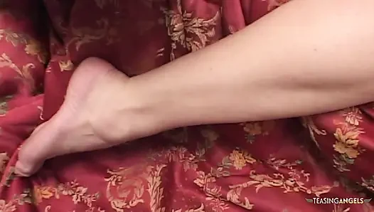 A beautiful Latina with ample natural breasts enjoys inflicting pain on the testicles of this sexually aroused individual