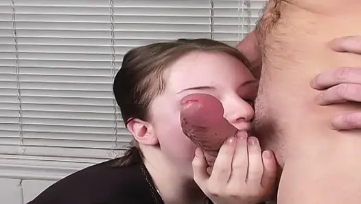 Desperate Amateurs Tatiana Kush first time on film sucking cock