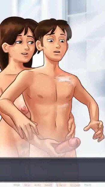 Stunning moment from "Summertime Saga: StepMom Giving A Handjob Under The Shower - Ep175"