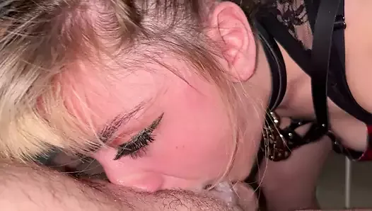 Blowjob Emo schoolgirl fucking in the mouth PT 1