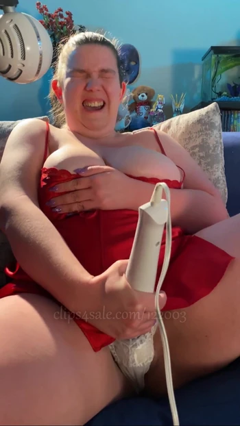 Captivating moment from "Two Loud Intense Orgasms - Powerful Hitachi Vibrator - Satin Nightie Fetish - Dirty Talking BBW"