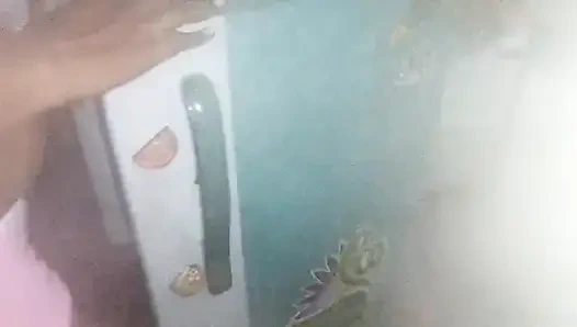 Father in Law's Gigantic Dick Hangs Out Under His Sarom for Step Daughter