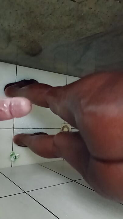 I rubbed my cock on the hot brunette's ass in the shower