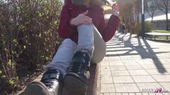 Německý skaut - extrémní hubená teenagerka Gina mluví o šukání při obsazení