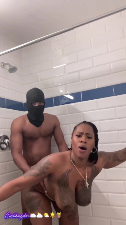 Big titty big booty Sex Goddess gets fuck hard in shower! | Clip 1