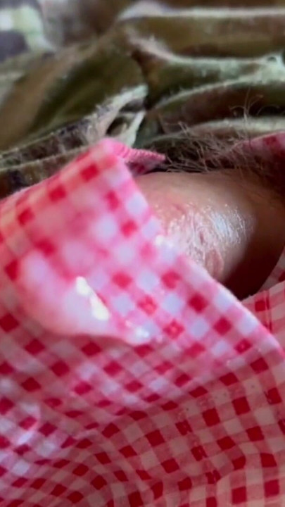 Army soldier jerks off wearing his sarge's red and white boxers and shoots a hot load of cum! | Clip 2