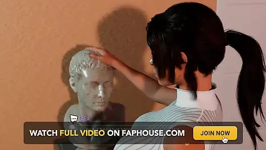 Croft Adventures Spiel Hentai-Spielparodie Folge 5 Lara findet ein Gloryhole mit einem großen schwarzen Schwanz!