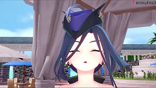 Clorinde bikini-blowjob - Genshin Impact