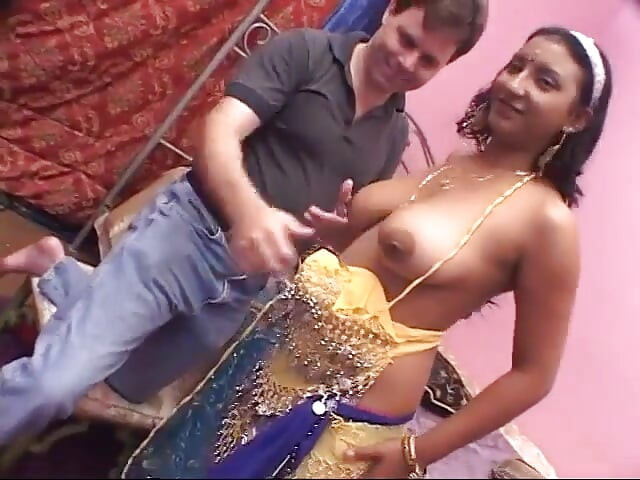 Big ass Indian honey sucks and fucks big dick in bed