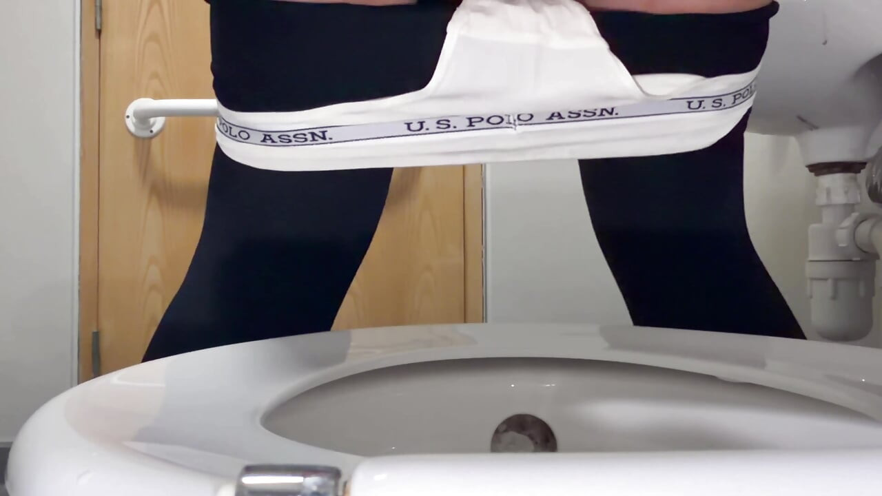 Girl with Creamy Pussy Peeing at Home Toilet Compilation