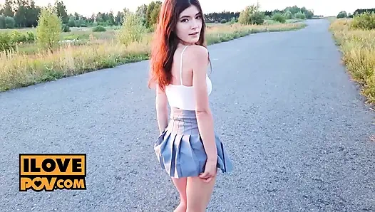 Beautiful Young Webtolove's Public Tease to Intimate Sex